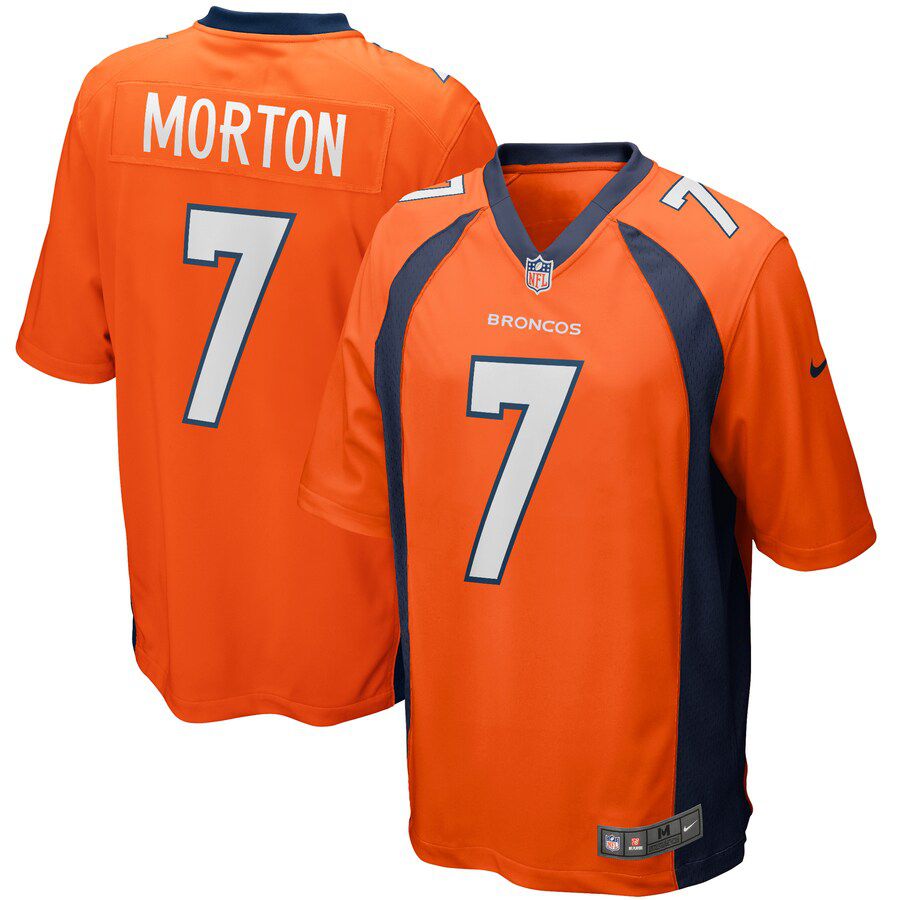 Men Denver Broncos 7 Craig Morton Nike Orange Game Retired Player NFL Jersey